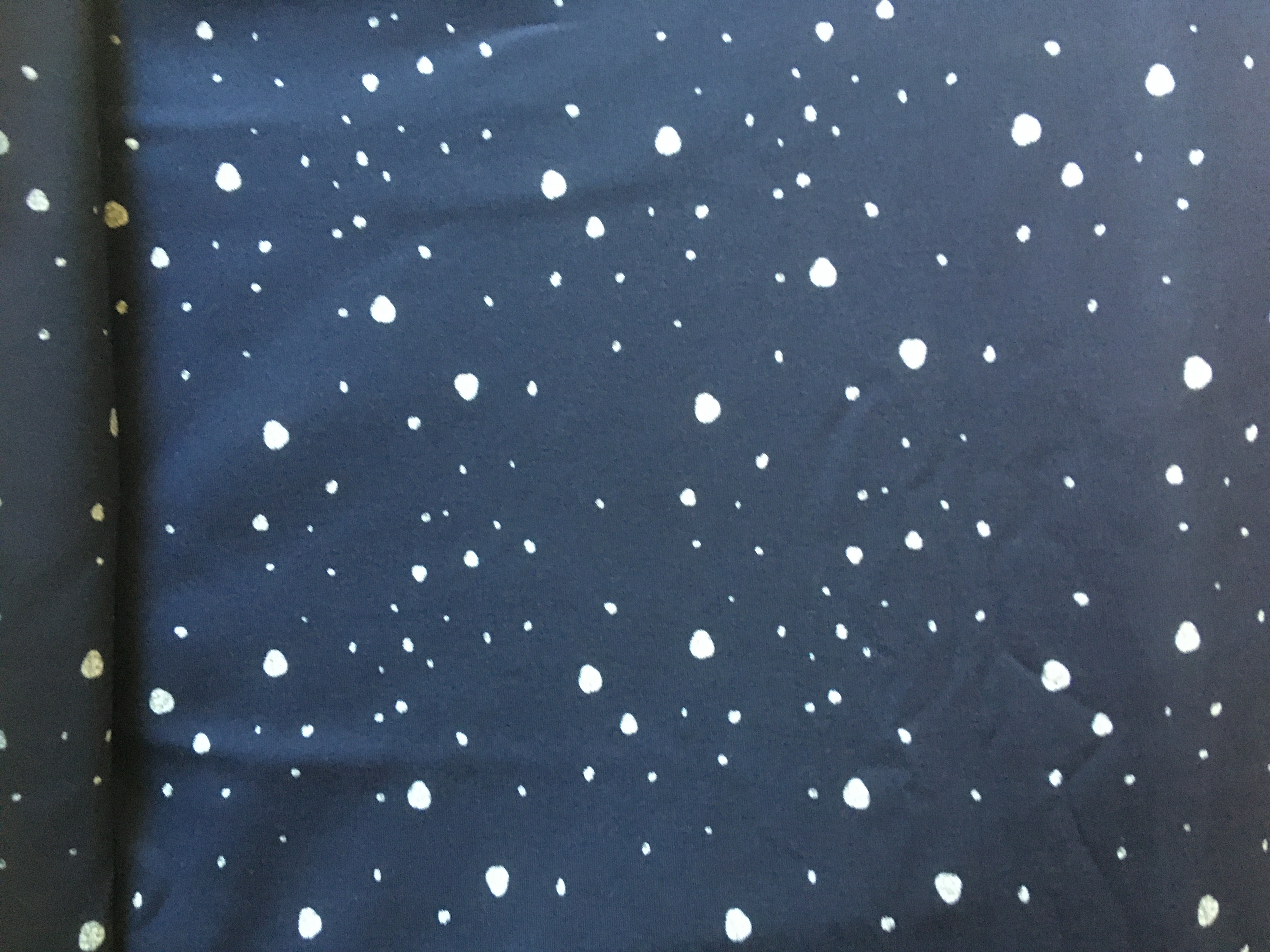 Jersey Pois effet pailleté bleu marine