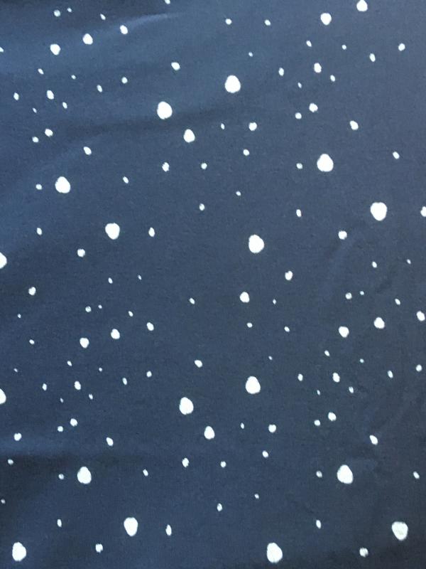 Jersey pois effet paillete bleu marine